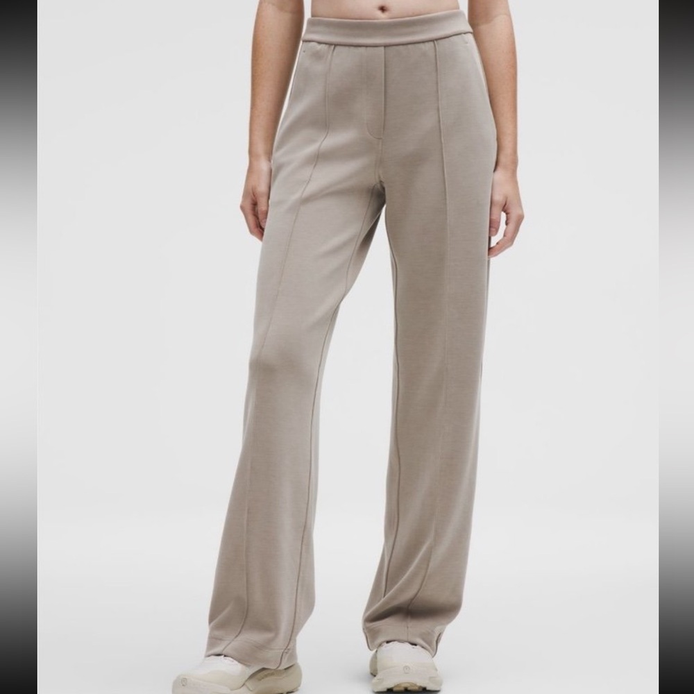 Lululemon Pintuck Softstream Wide Leg Pants in Taupe